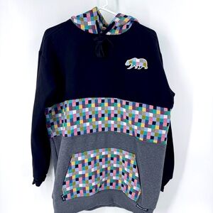 Grassroots California Black and‎ Gray Geometric Sweatshirt/Hoodie.